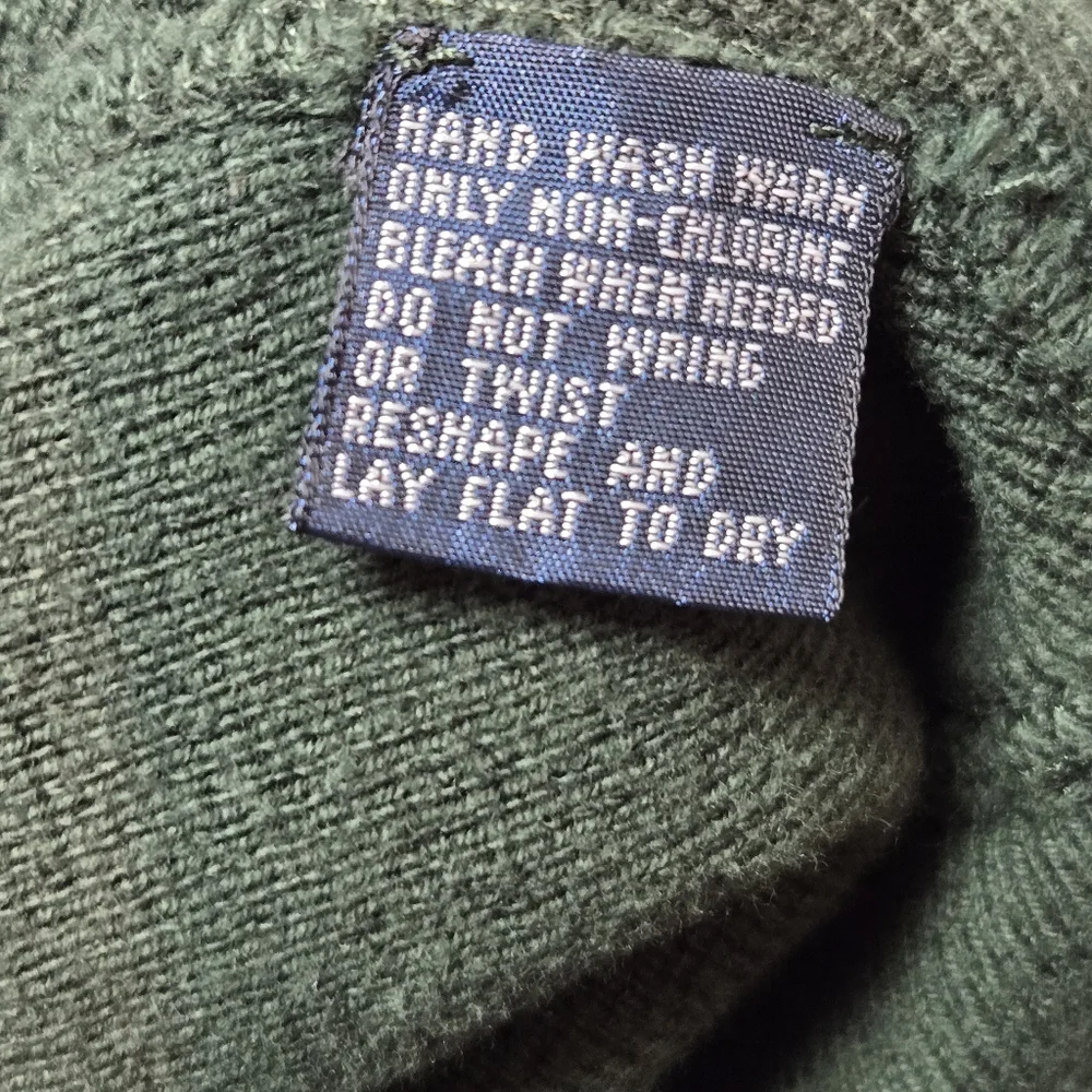 Polo Golf Ralph Lauren Sweater Vest Men's Large Cotton Green - Picture 7 of 7